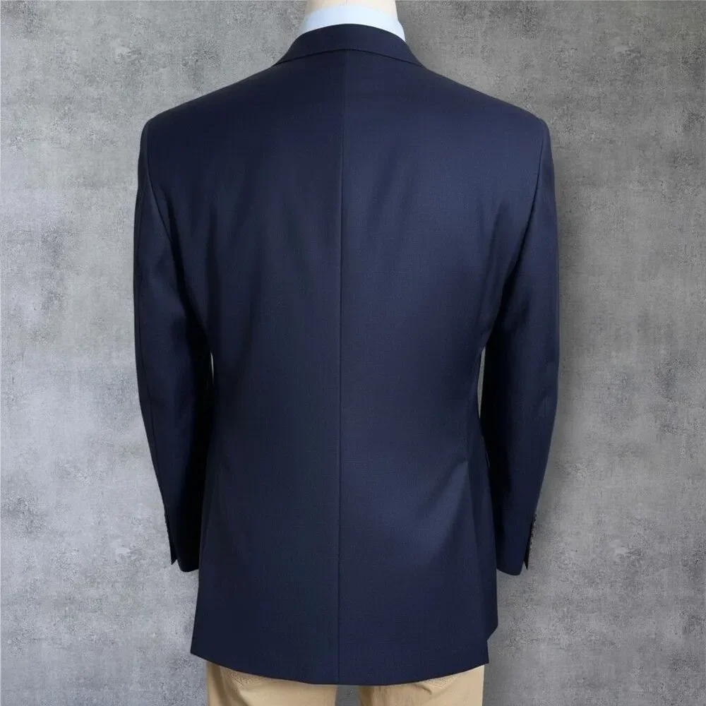 JOSEPH ABBOUD Men’s 42R Navy Blazer Sport Coat 2 Button Jacket 100% Wool Suits